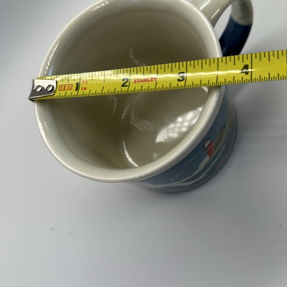 Vintage Otagiri Seaside Lighthouse Coffee Mug Hand Painted Pottery Japan - Picture 6 of 6